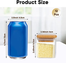 Gewürzgläser Set 12er Bambusdeckel 120ml Organizer Etiketten