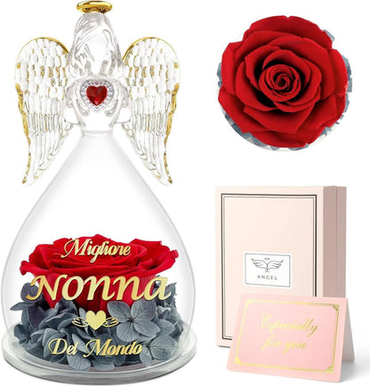 Ewige Rose Engel Figur Geschenk Beste Oma der Welt