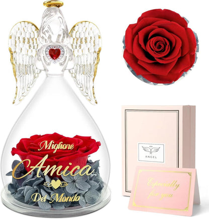 Ewige Rose Engel Figur Beste Freundin Welt Geschenk