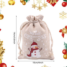 12 Weihnachten Jutesäckchen mit Drawstring, Stoffbeutel