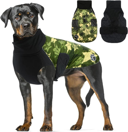 Hundemantel Reflektierend Wasserdicht Fleece Gefüttert Grün XXXL