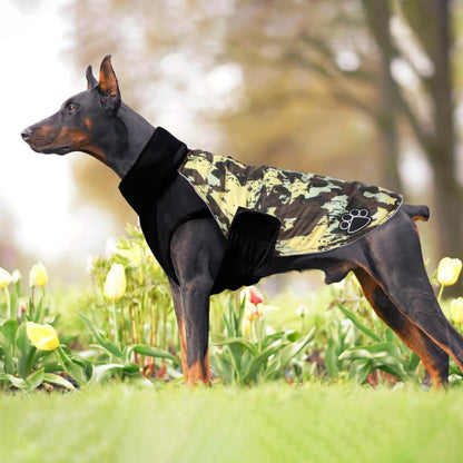 Hundemantel Winter für Kleine und Große Hunde mit Reflektorstreifen in
