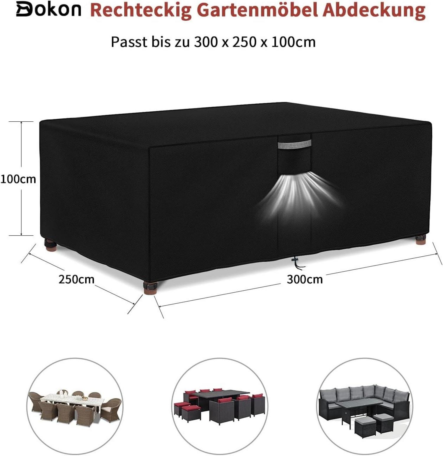Abdeckung für Gartenmöbel 300x250x100cm Wasserdicht
