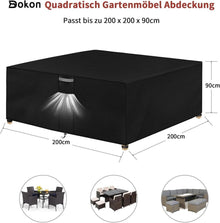 Dokon Gartenmöbel Abdeckung 200x200x90cm Wasserdicht
