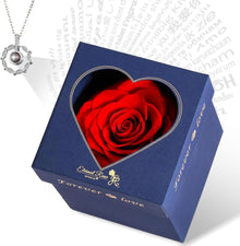 Ewige Infinity Rose Kette - Rote Konservierte Geschenke
