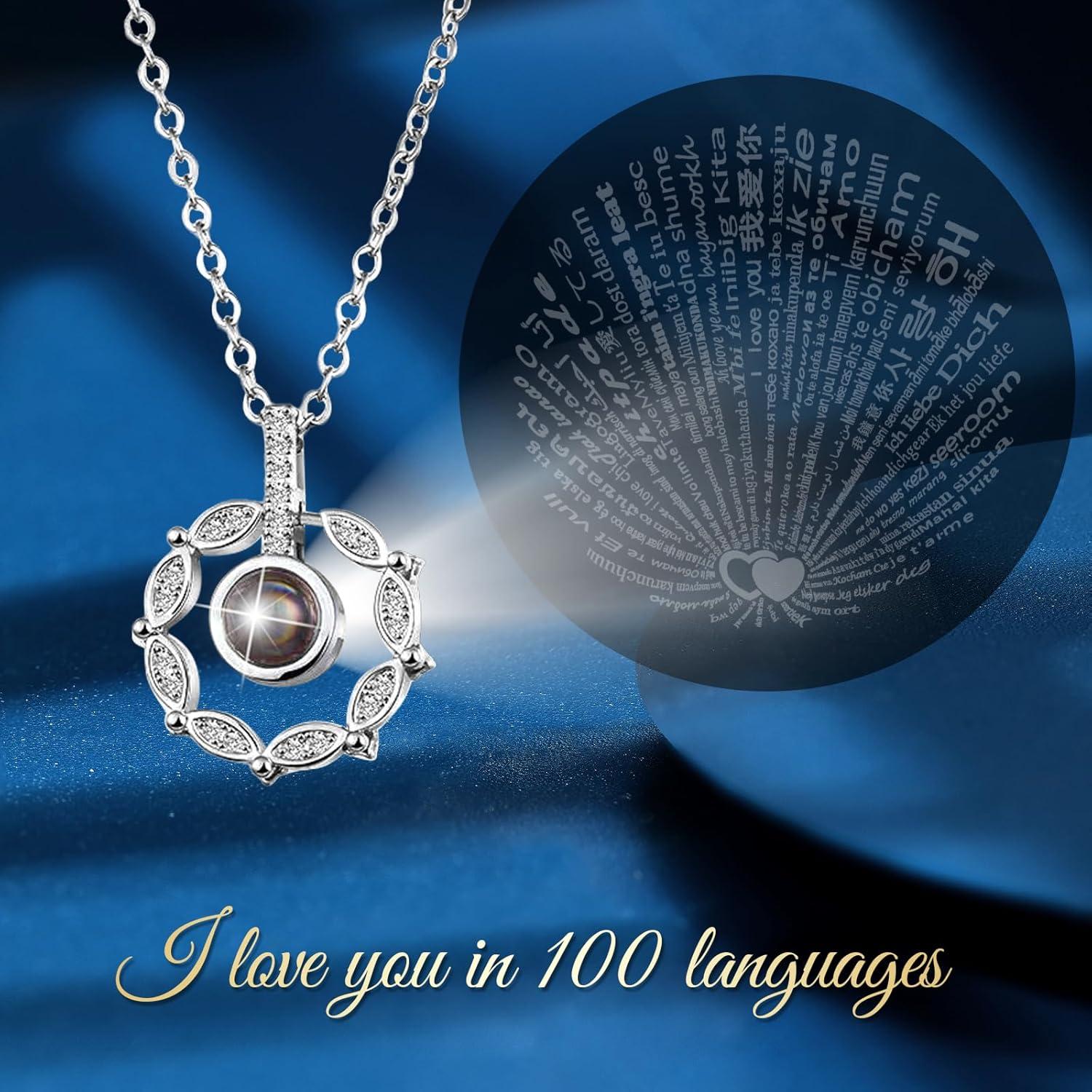 Ewige Infinity Rose Kette Rote Rosenbox Geschenkset Damen - Valentinstag Muttertag Jahrestag Geburtstag Weihnachten