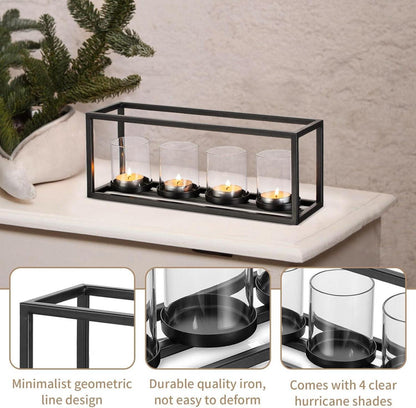 Teelichthalter Kerzenhalter Metall Geometrisch für Weihnachten