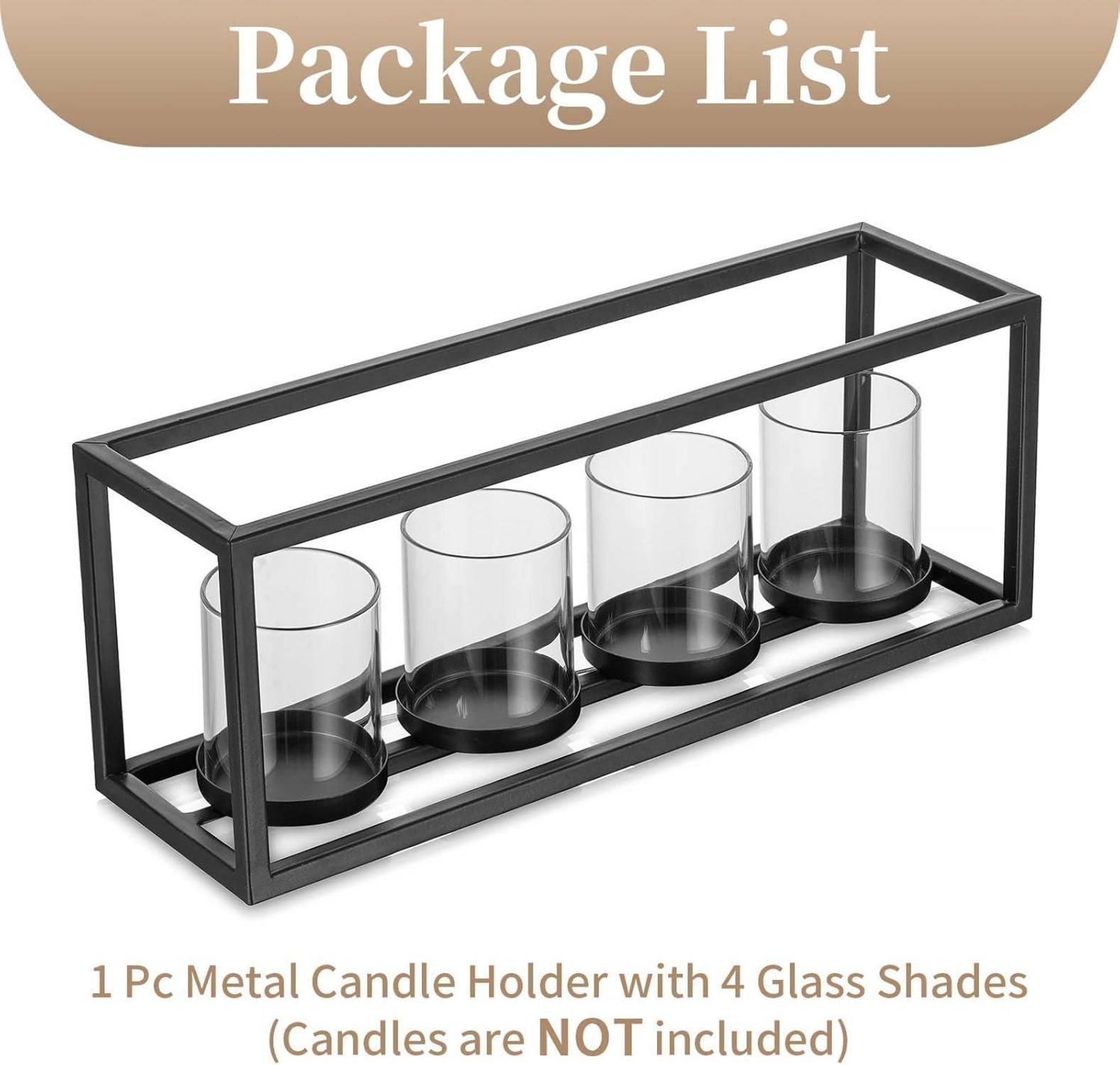 Teelichthalter Metall Kerzenhalter 4 Windlicht Kerzenständer