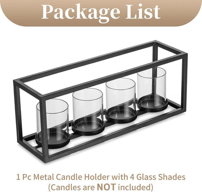 Teelichthalter Metall Kerzenhalter 4 Windlicht Kerzenständer