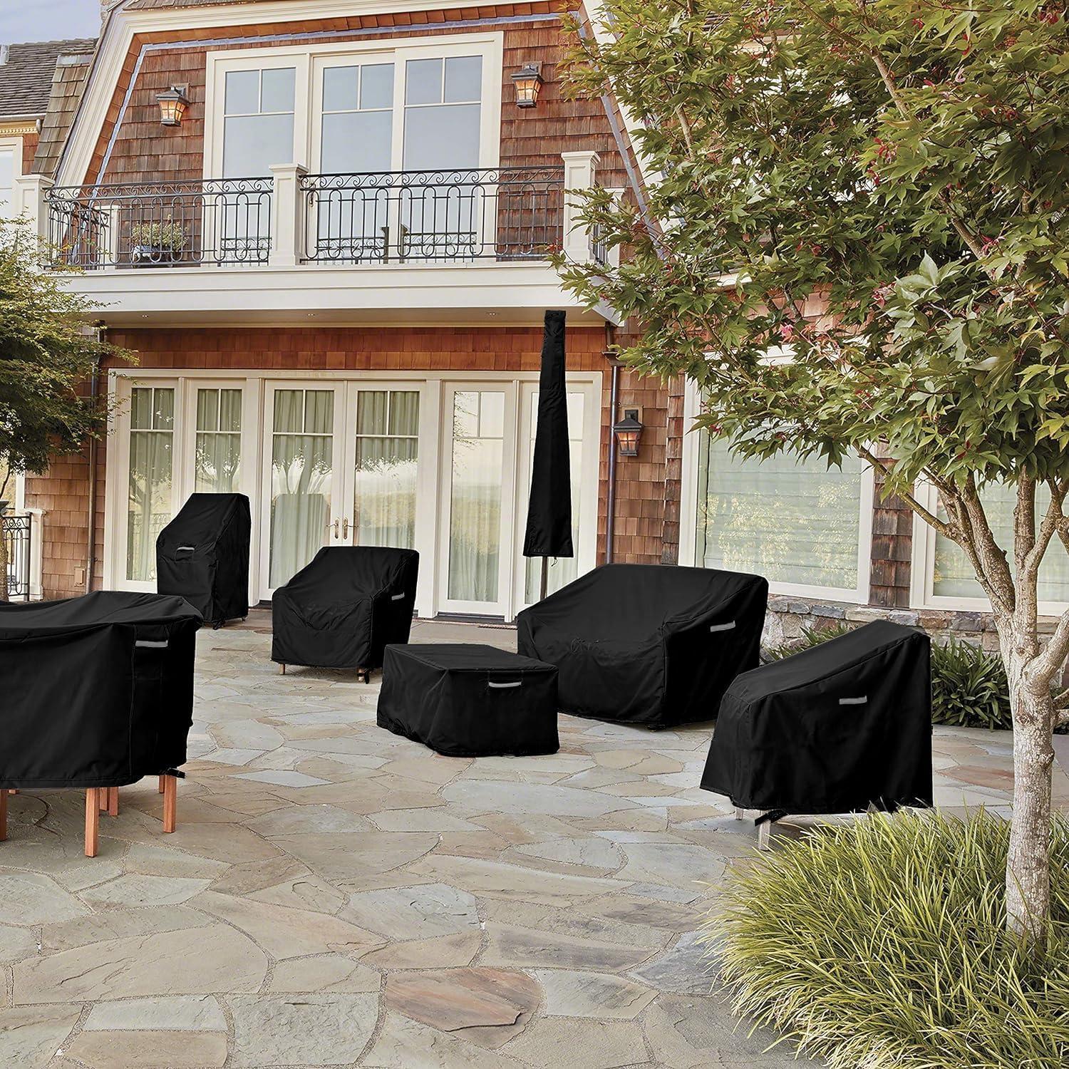 Gartenmöbel Abdeckung L Form Winterfest Wasserdicht 420D Oxford 255x255x87x80cm