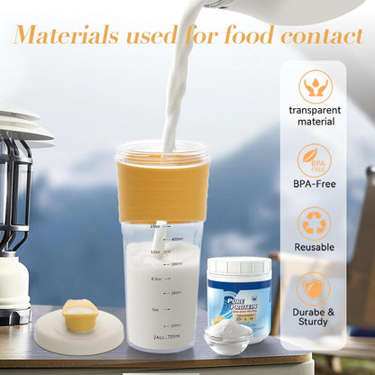 Premium Protein Shaker 700ml Gelb - Hochwertiges Design, Auslaufsicher