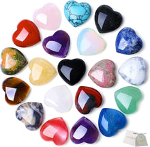 Natürliche Edelsteine Herz Set 20 Stück Chakra Meditation Healing Love