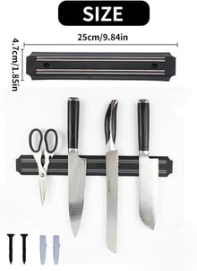 Magnetischer Messerhalter Edelstahl 25cm Schwarz