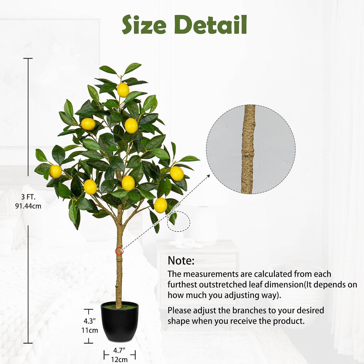 90cm Künstlicher Zitronenbaum Outdoor & Indoor Deko