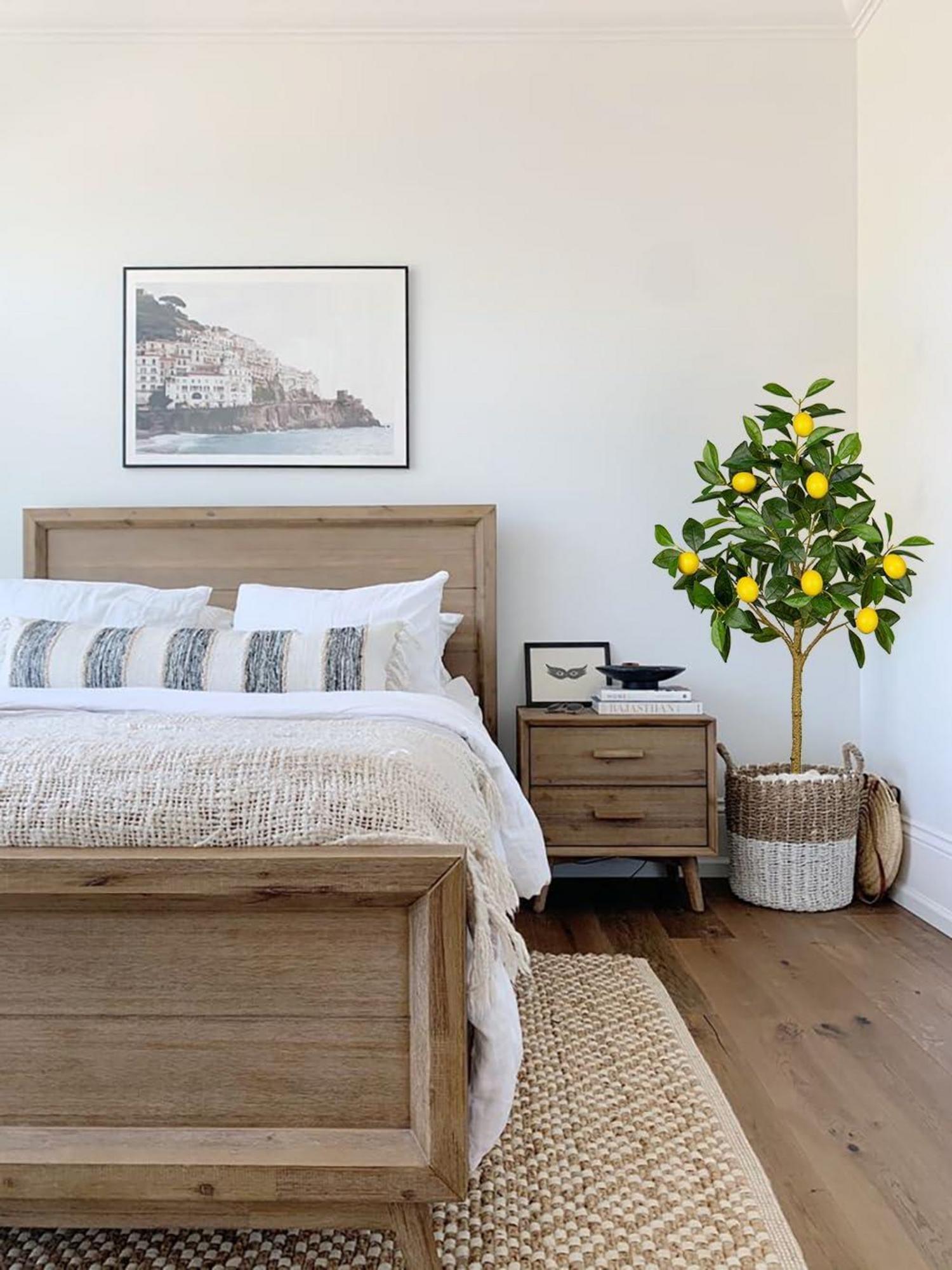 Künstlicher Zitronenbaum 90cm Topf für drinnen draußen