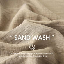 SOULFUL Doppelte Musselin Bettwäsche 135x200 Baumwolle Beige