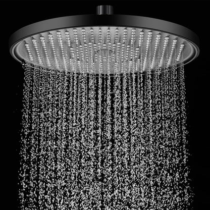 Regendusche 26cm Schwarz – Wassersparende Duschbrause