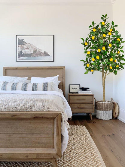 Kunstpflanzen Groß Zitronenbaum 150cm Künstlicher Baum drinnen/draußen