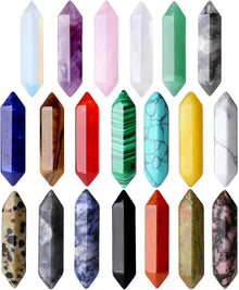 20 Stück Natürliche Kristall Zauberstab Set Amethyst Rosenquarz
