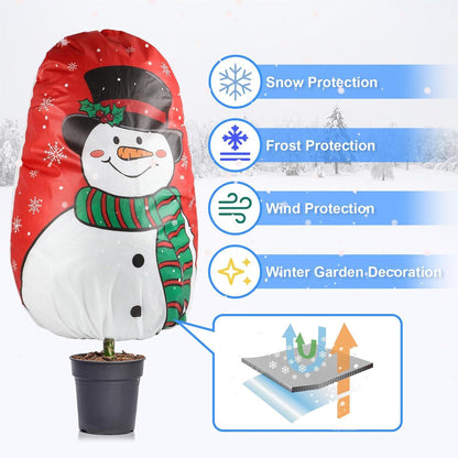 COCHIE Frostschutz Überwinterungszelt 70g/m² Winterschutz 80x100cm Schneemann