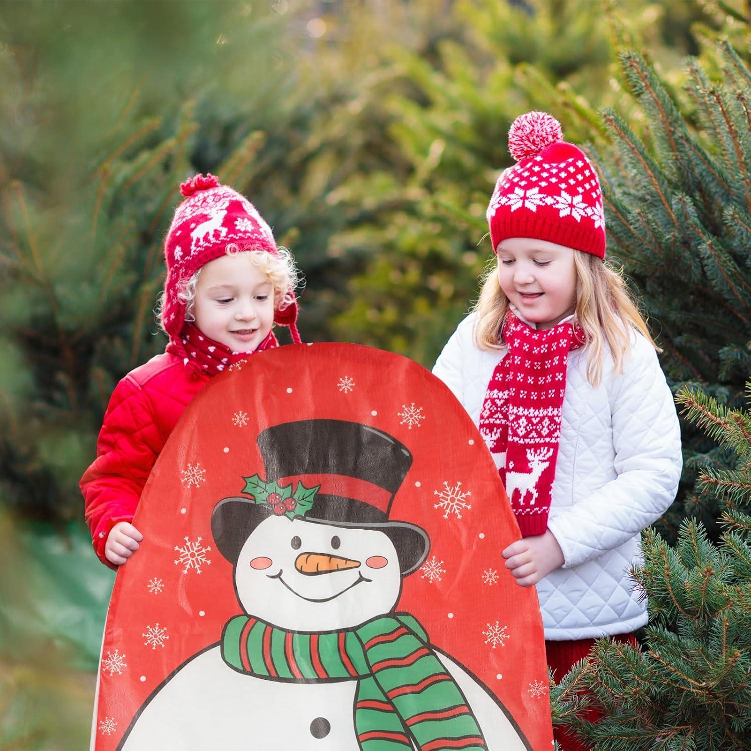 COCHIE Frostschutz Überwinterungszelt 2er Set 70g/m² 80×100cm mit Schneemann Dekor