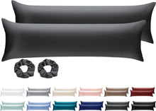 Satin Satinkissenbezug 40x145 Seitenschläfer Dunkelgrau Öko-Zertifikat