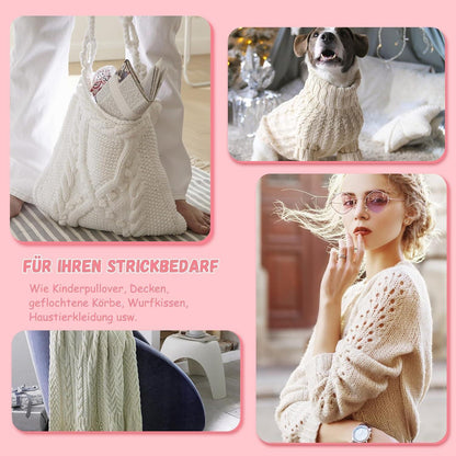 Rundstricknadel Set Edelstahl 9tlg. 2,0-6,0mm für Strickprojekte