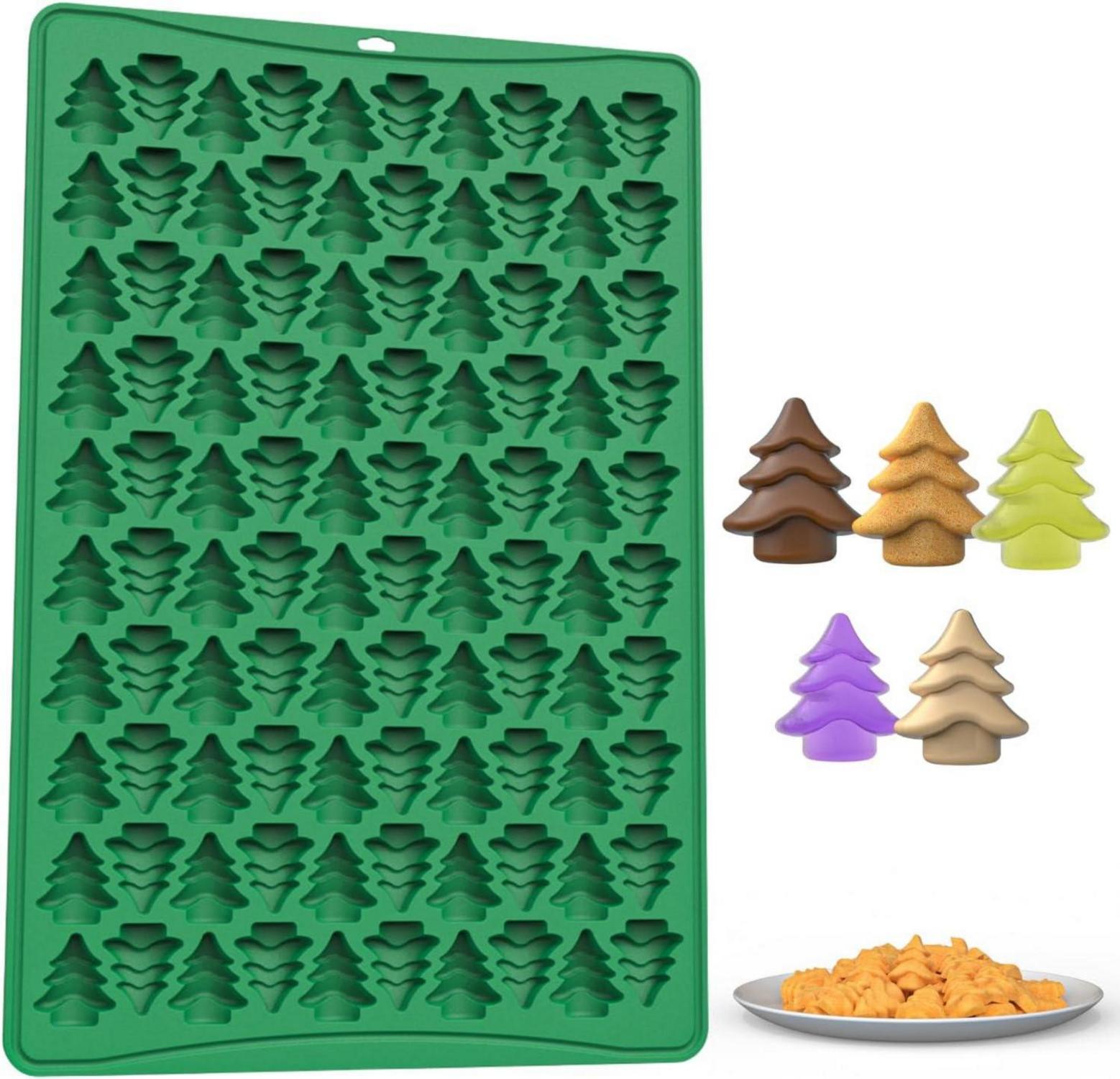 Weihnachts-Silikonform 100 Mulden Mini-Weihnachtsbaum Süßigkeiten
