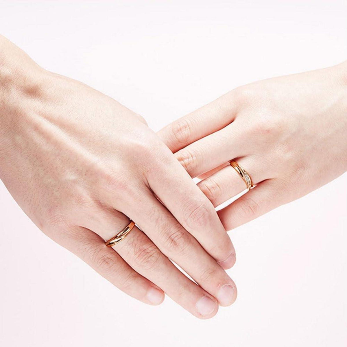 Verstellbare Partnerringe 925 Sterling Silber Rosegold Zirkonia