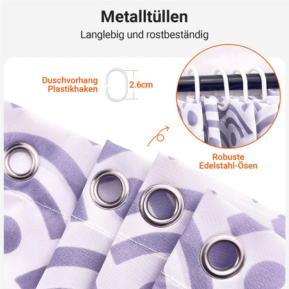 Duschvorhang Blume Anti-Schimmel Textil Wasserdicht 200x200cm