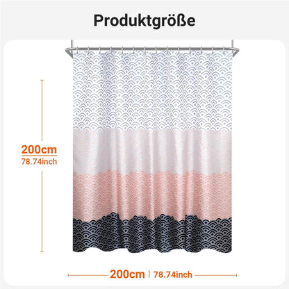 Duschvorhang 200x200cm Blume Wasserdicht Polyester Badevorhang 12 Ösen
