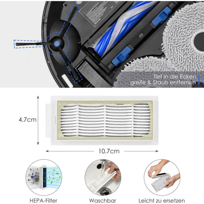 Deebot T20e OMNI Zubehör set 6 Beutel 4 Wischtücher 2 Filter