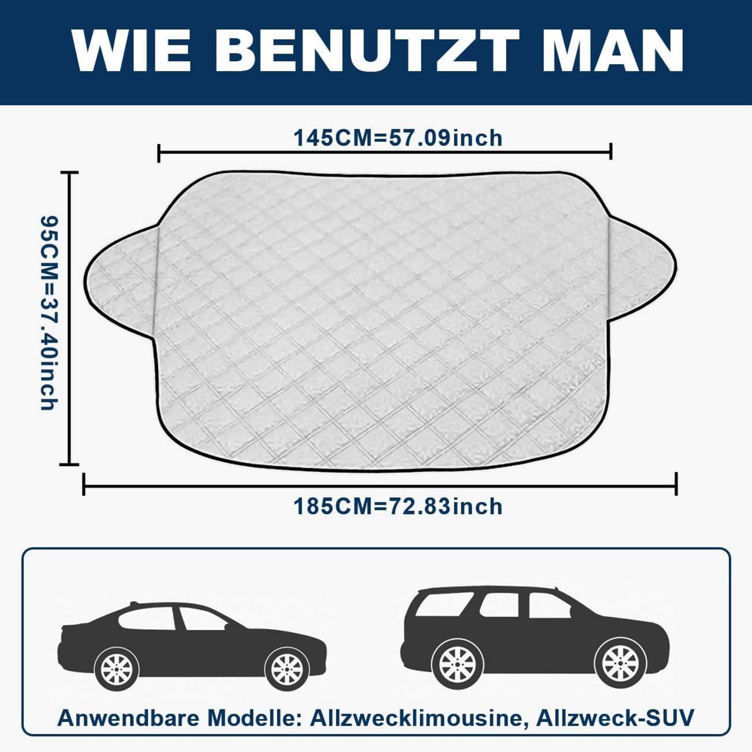 Wuiil Frontscheibenabdeckung Auto Schutz Winter Schnee Frost Sonne