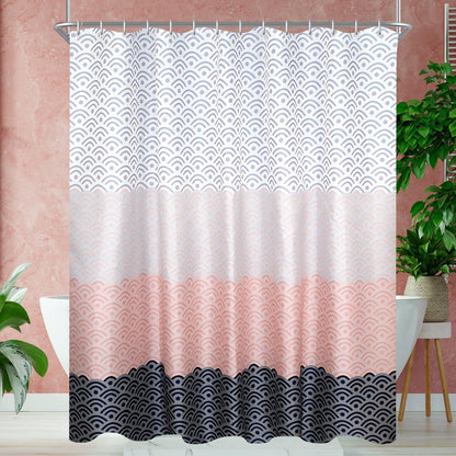 Duschvorhang 240x200cm Blume wasserdicht antischimmel waschbar mit Ösen 1er Pack