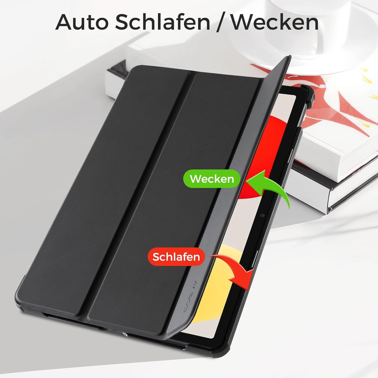 CoBak Xiaomi Redmi Pad SE 11 Zoll Hülle Schwarz mit Standfunktion