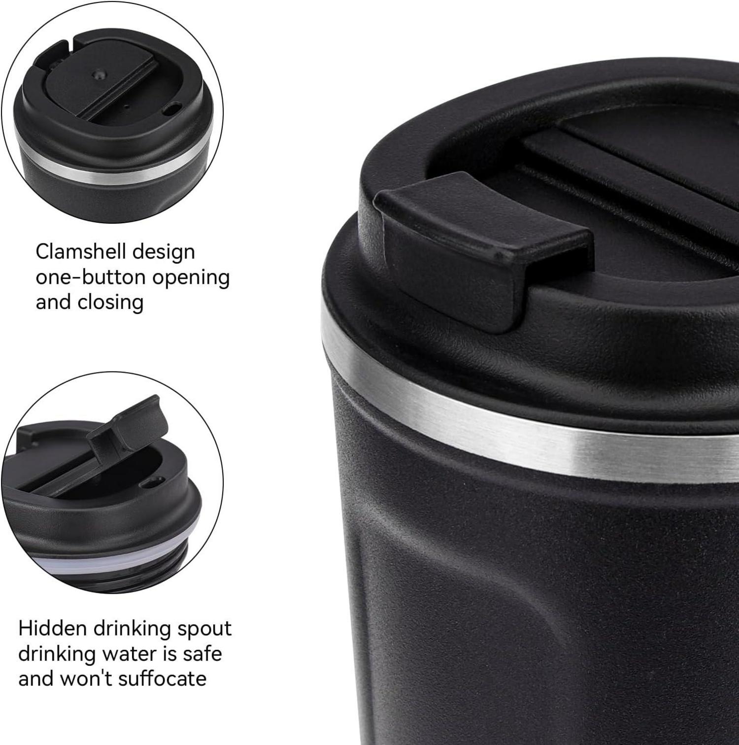 Kaffeebecher to go Thermobecher Auslaufsicher 380ml 2er Set