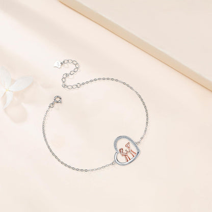 Silber 925 Damen Armband Herz Anhänger Schmuck Freundin Mutter Tochter