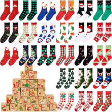 Weihnachtssocken Adventskalender mit 24 Countdown Geschenkboxen