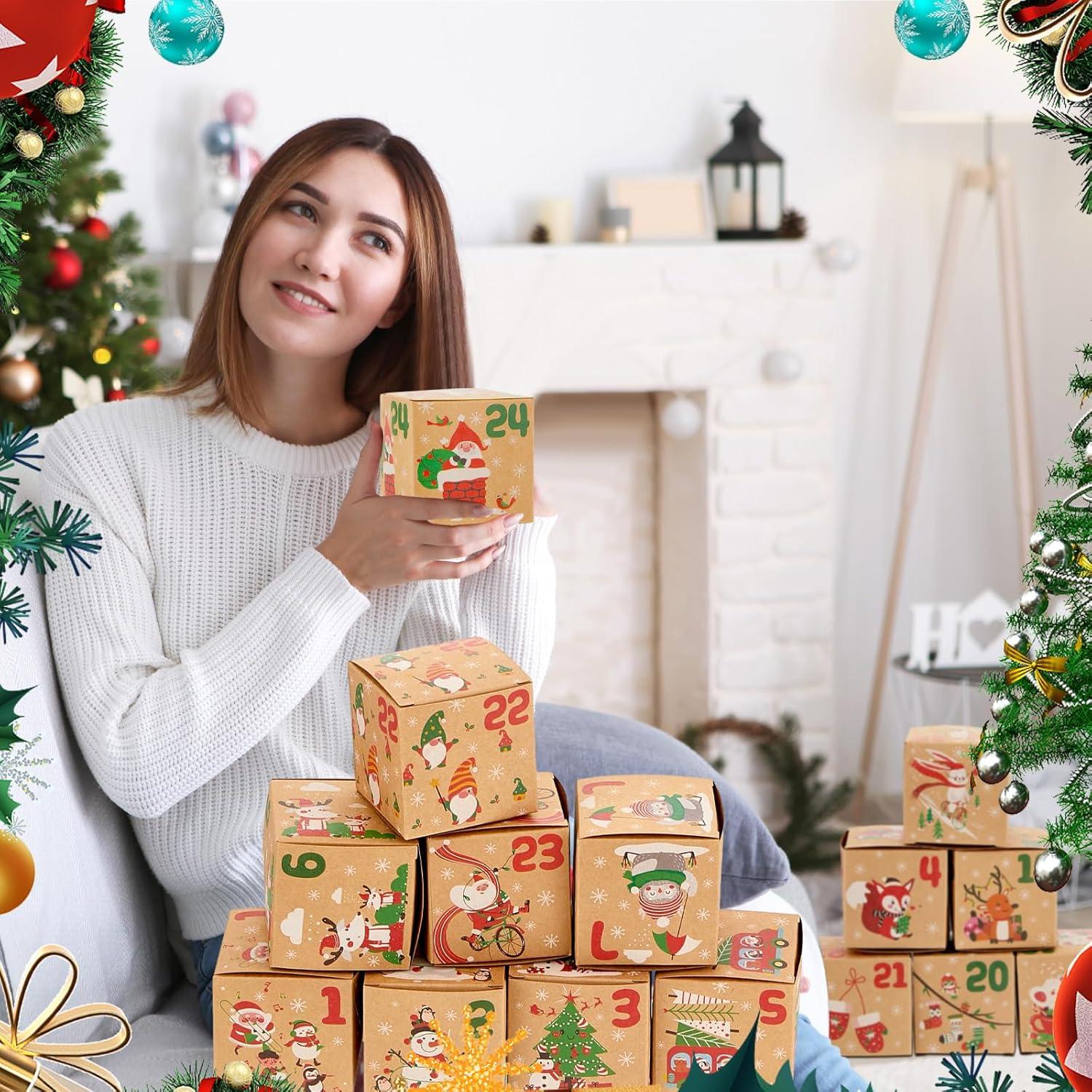 Weihnachten Socken Adventskalender Geschenkboxen 24 Paar Countdown DIY