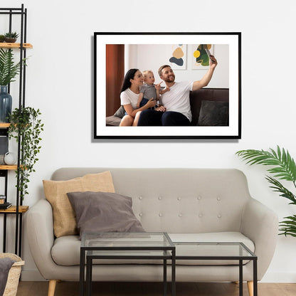 Bilderrahmen A3 Echtholz Passepartout Acrylglas Kieferholz Rahmen DIN