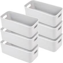 Aufbewahrungsbox Kunststoff 30cm 6er Set Grau Organizer Körbe