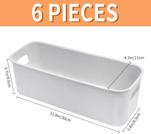 Kunststoff Aufbewahrungsbox 30cm 6er Set Grau - Organizer