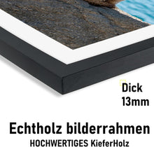 Bilderrahmen 50x70cm Echtholz mit Passepartout Acrylglas