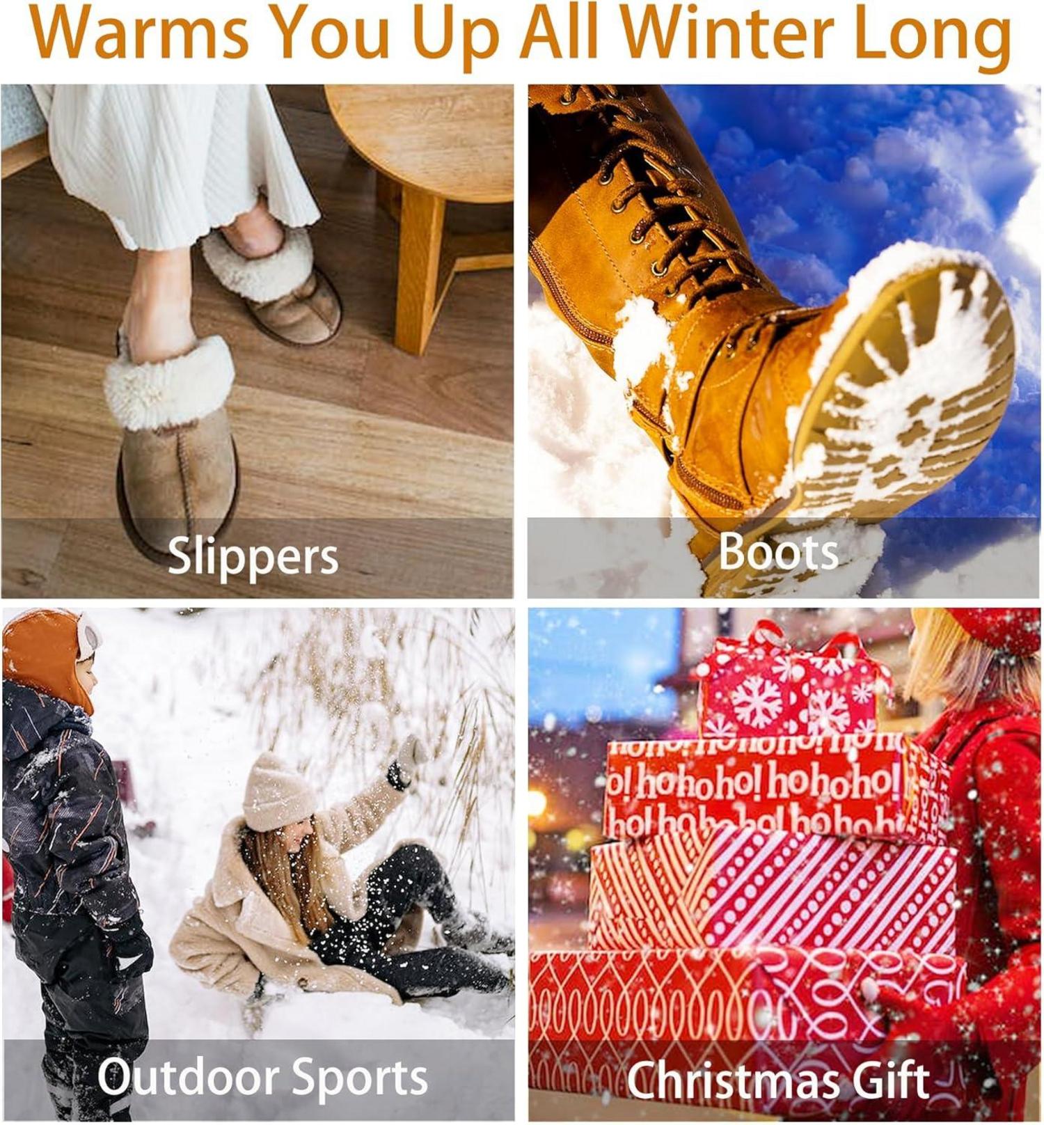 Lammfell Einlegesohlen Winter Warme Schuheinlagen Schaffell Thermo