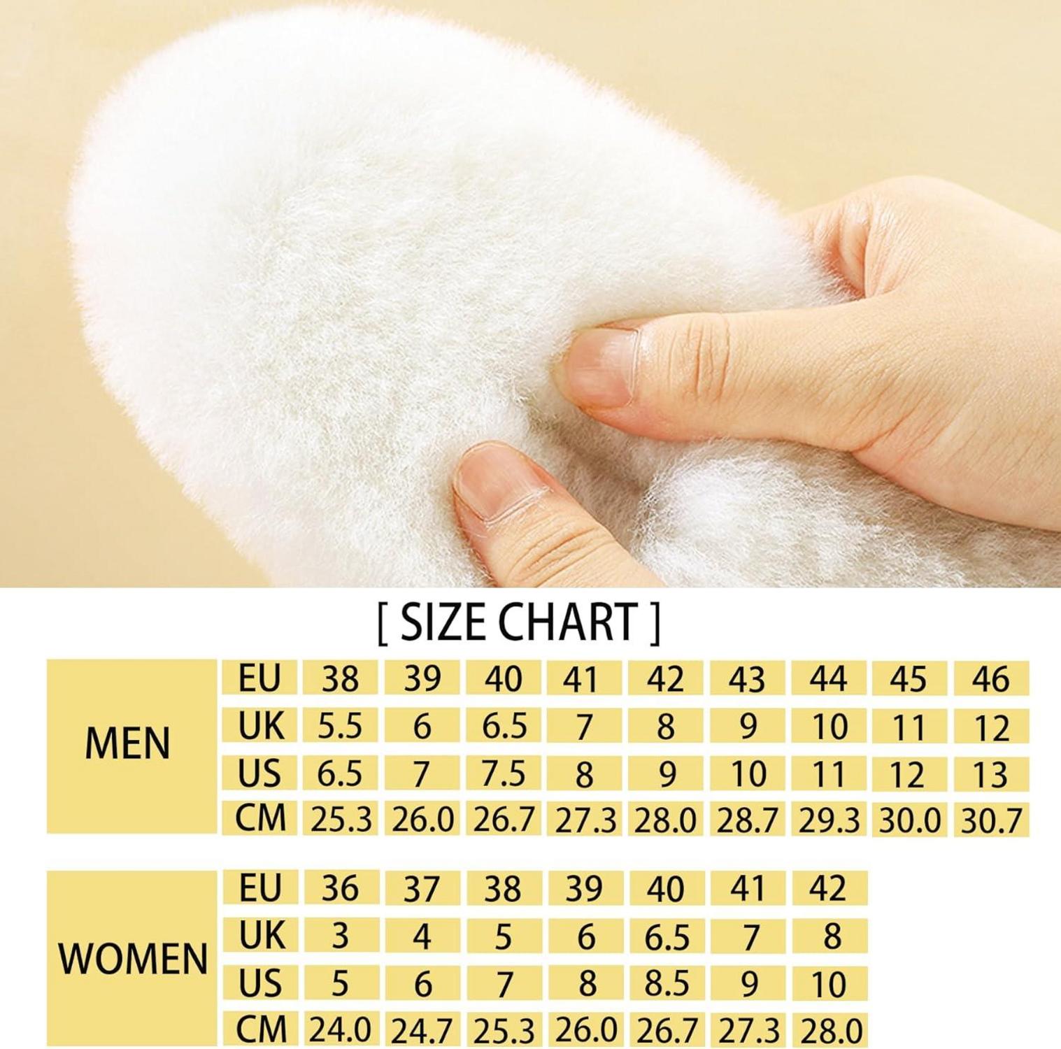 Lammfell Einlegesohlen Schaffell Warme Thermo Weiche Sohlen Gummistiefel 38EU