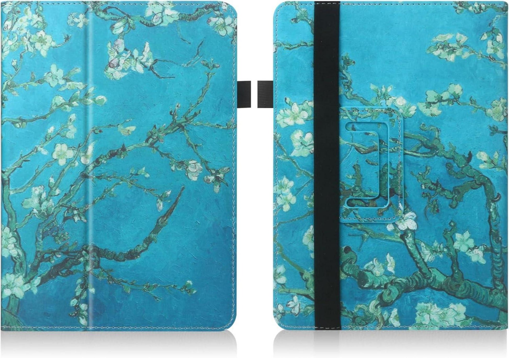 Tablet Hülle 7-8 Zoll verstellbar mit Ständer und Handschlaufe - Blume