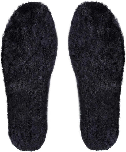 Lammfell Einlegesohlen Winter Schuheinlagen Warm Schwarz EU 36