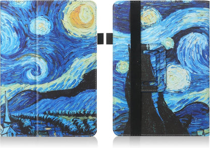 Universal Tablet Hülle 7-8 Zoll - Schutzhülle mit Ständer, Handschlaufe - Nacht