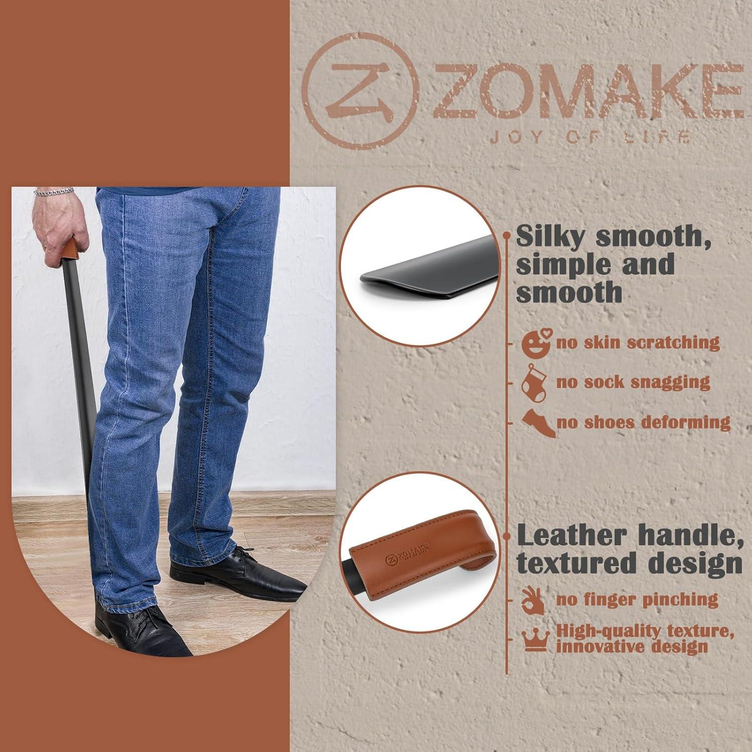 Schuhlöffel Metall Extra Lang 72cm Schuhanzieher stabil ergonomisch