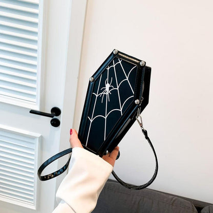 Halloween Umhängetasche Gothic Tasche Sarg Form Goth Handtasche
